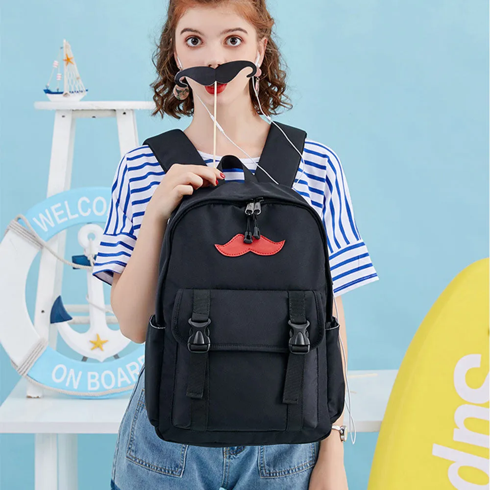 Girls USB Backpack for High School Ligthweight Bookbag Fits 14 Inches Laptop USB2214