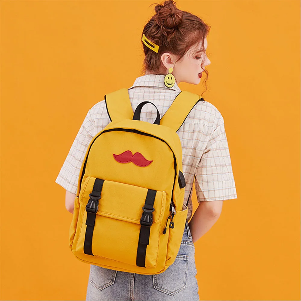 Girls USB Backpack for High School Ligthweight Bookbag Fits 14 Inches Laptop USB2214