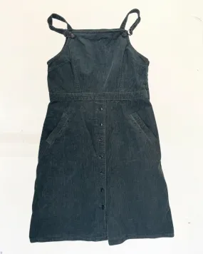 Green Corduroy Pinafore Dress