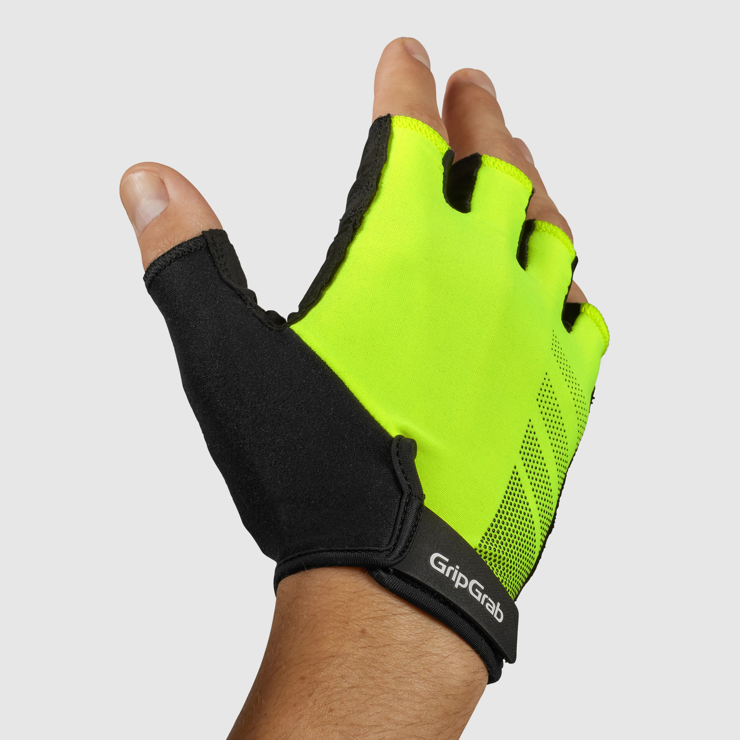 Gripgrab Ride RC Lite Padded Short Finger Summer Gloves Yellow Hi-Vis | Buy Gripgrab Ride RC Lite Padded Short Finger Summer Gloves Yellow Hi-Vis here | Outnorth