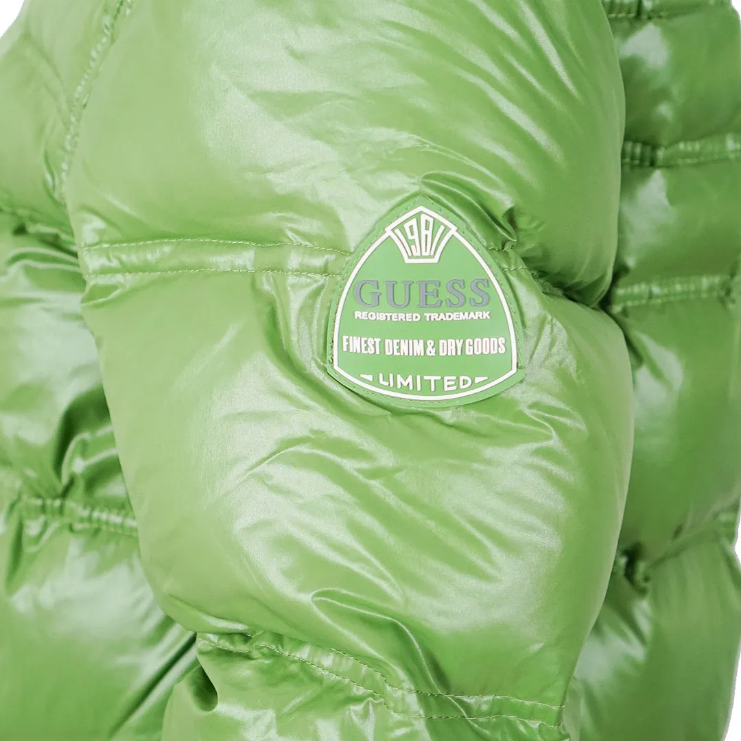 GUESS Green Hooded Padded Puffer Jacket