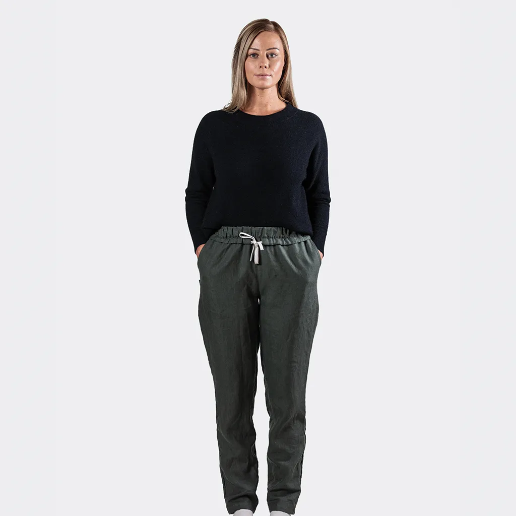 Hemp Pants - Smoky Green