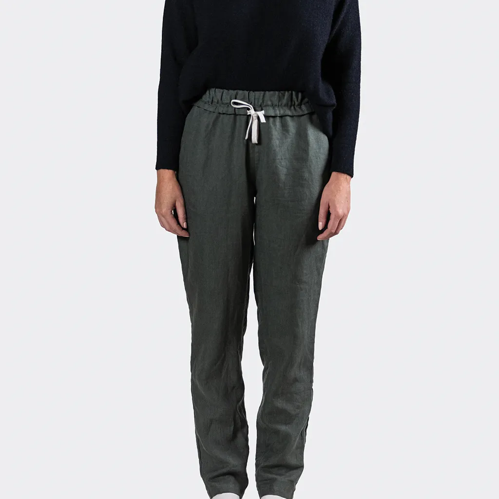 Hemp Pants - Smoky Green