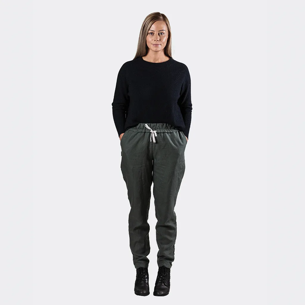 Hemp Pants - Smoky Green