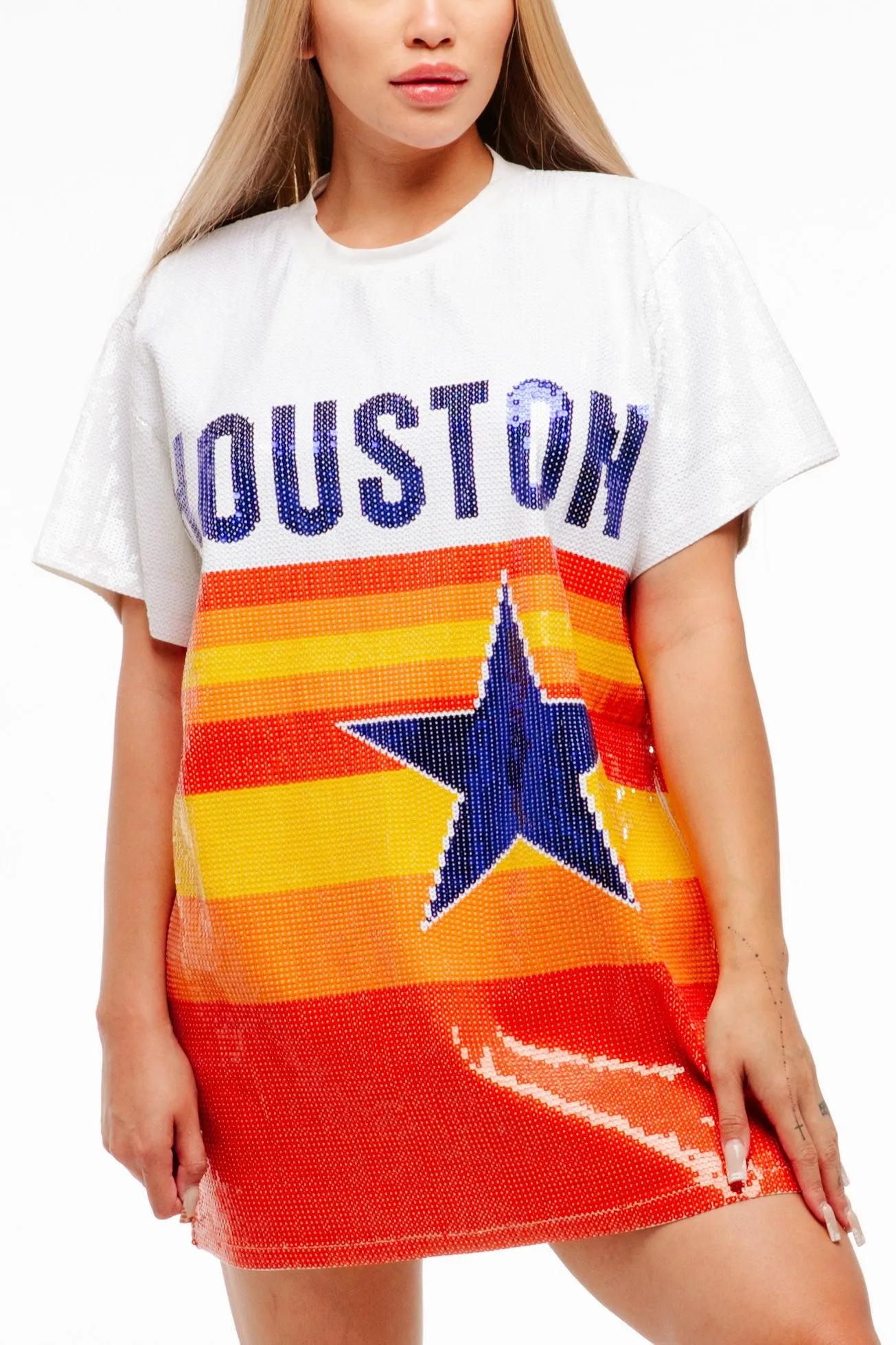 Houston Baseball Sequin Dress