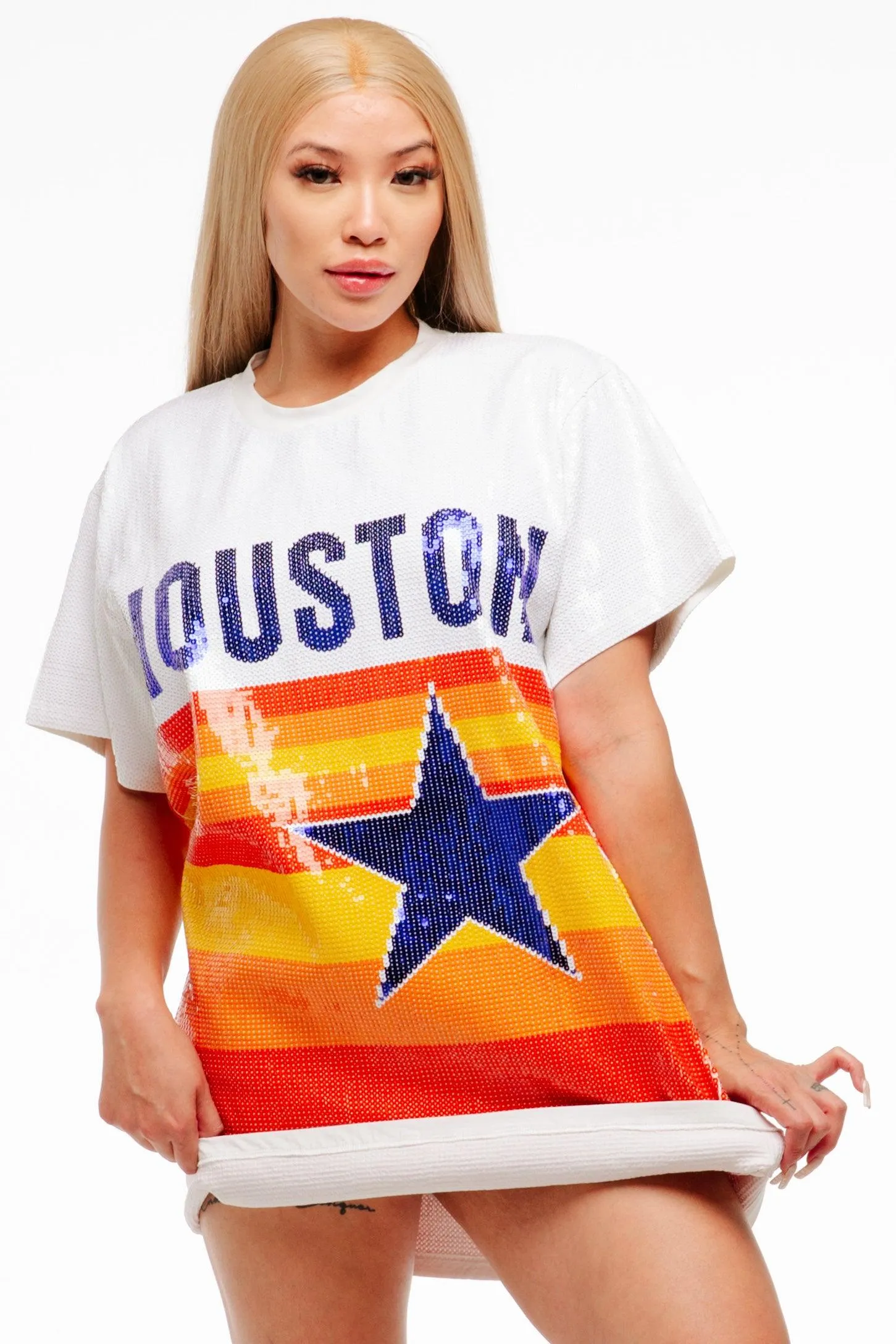 Houston Baseball Sequin Dress