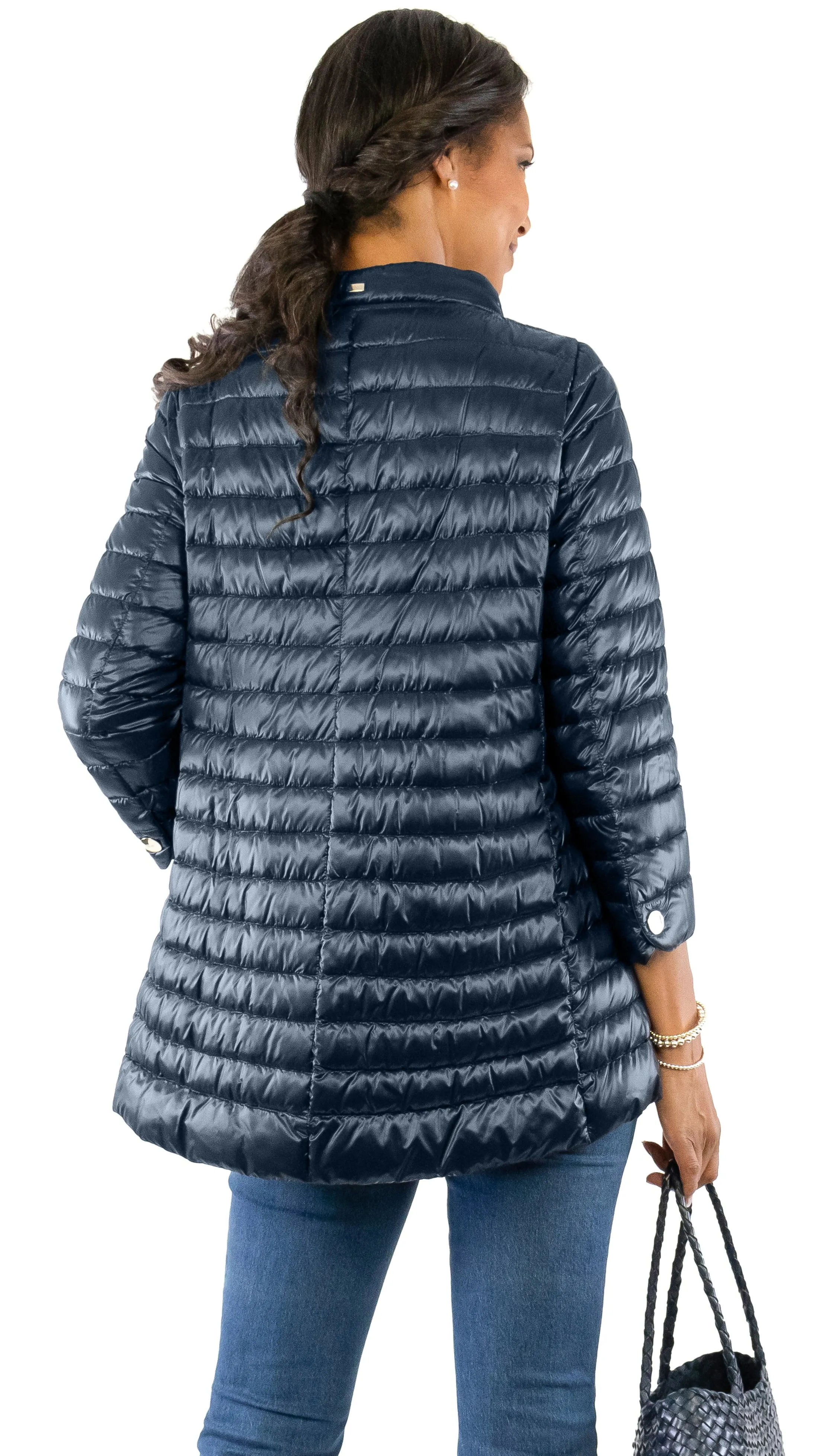 Iconic Rossella Lightweight Puffer Jacket - Navy Blue