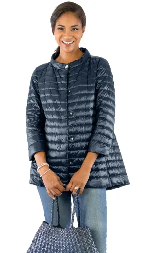 Iconic Rossella Lightweight Puffer Jacket - Navy Blue