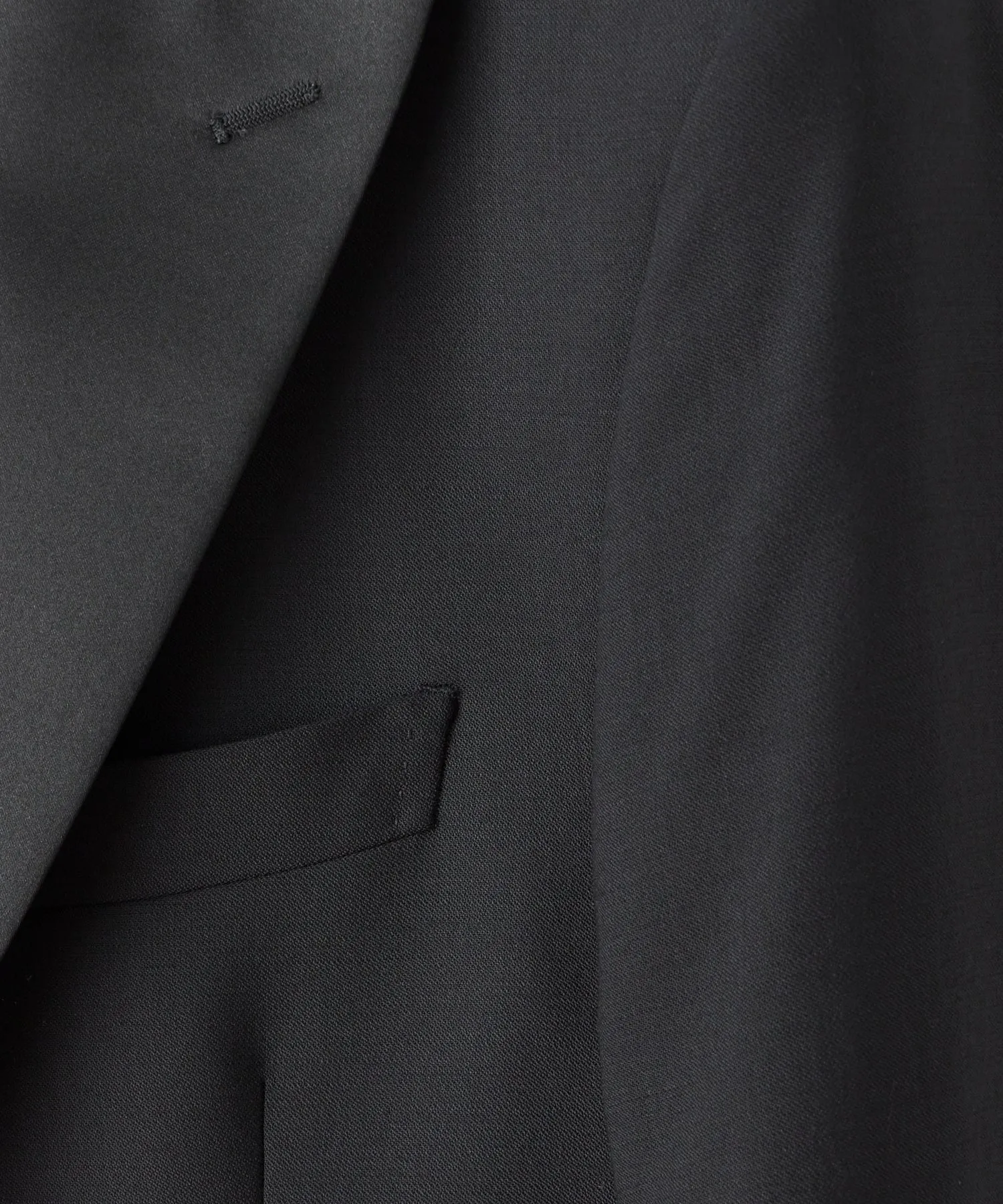 Italian Peak Lapel Tuxedo Jacket in Black
