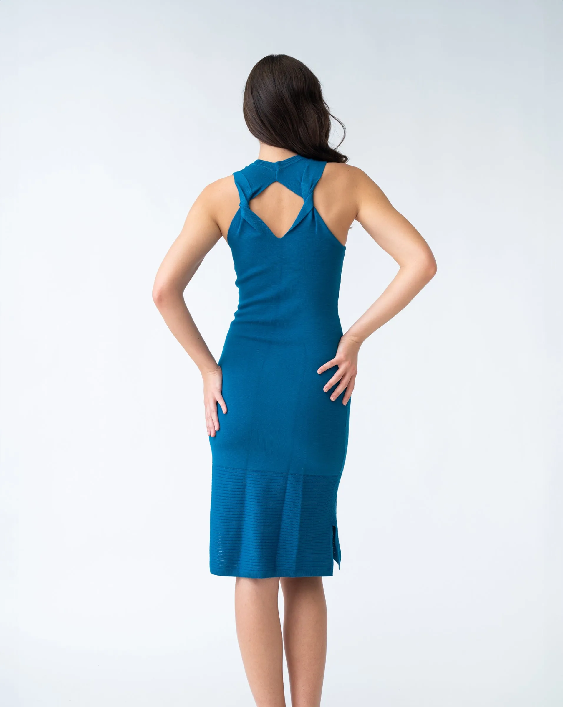 Jewel Neck Sweater Dress