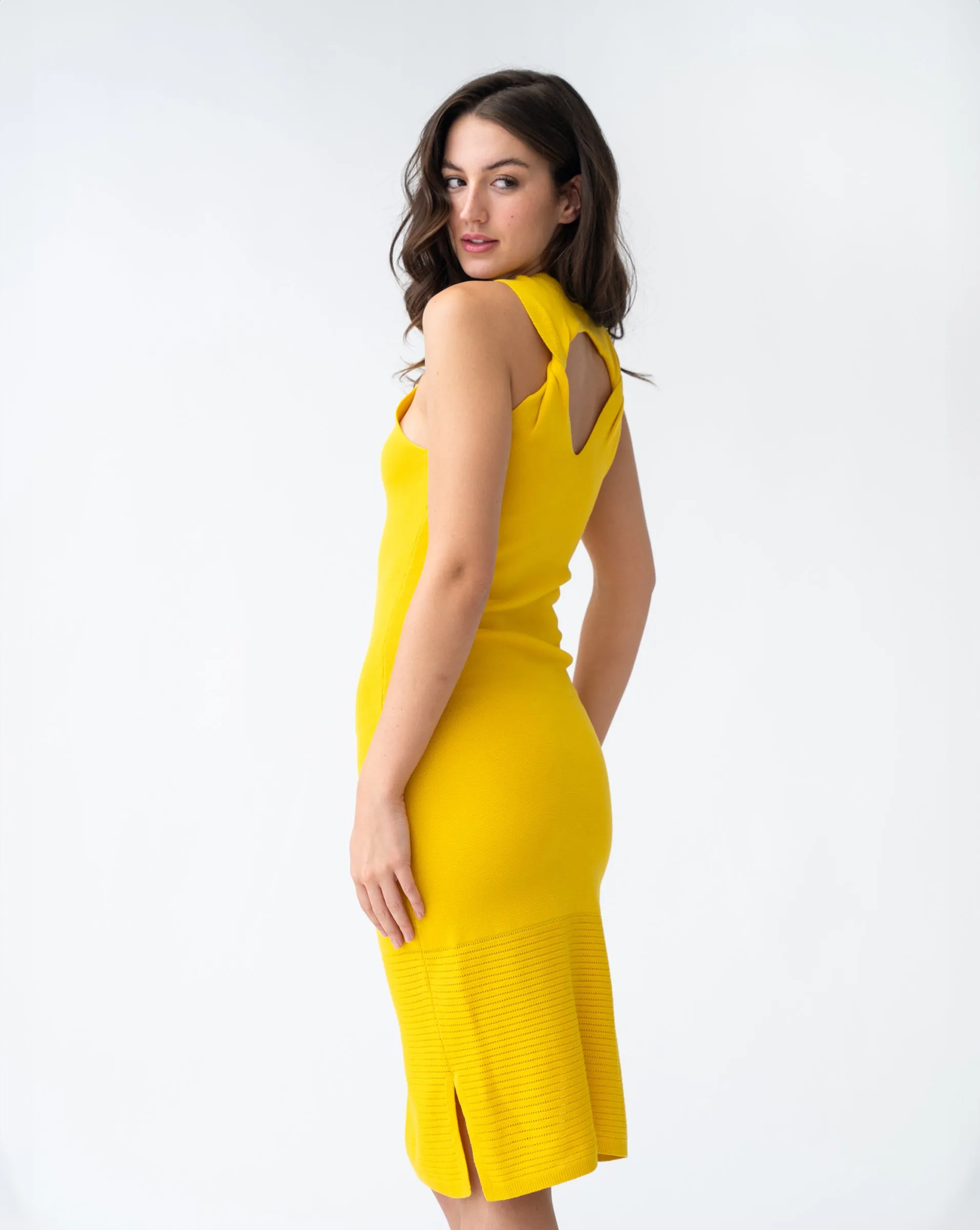 Jewel Neck Sweater Dress