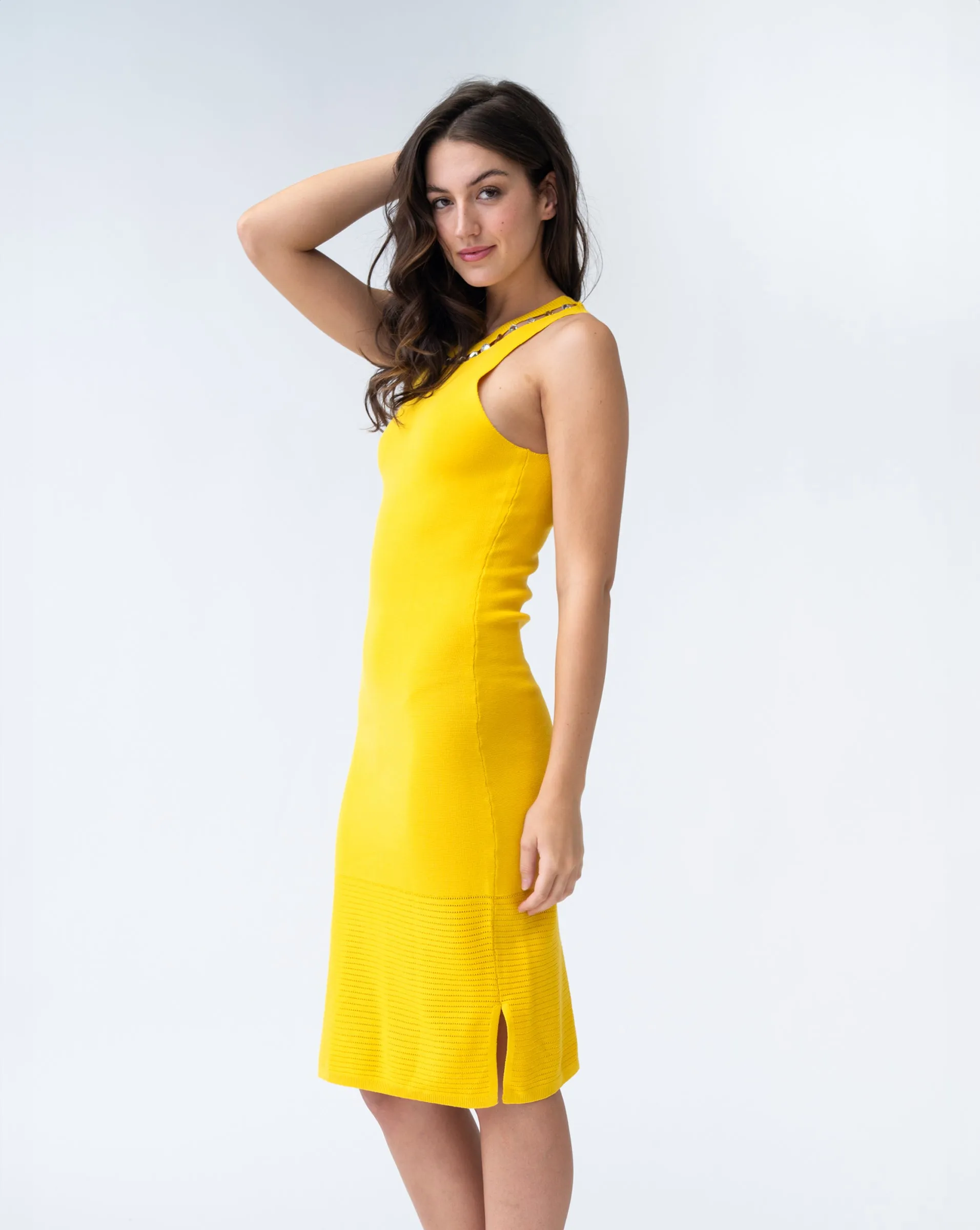 Jewel Neck Sweater Dress