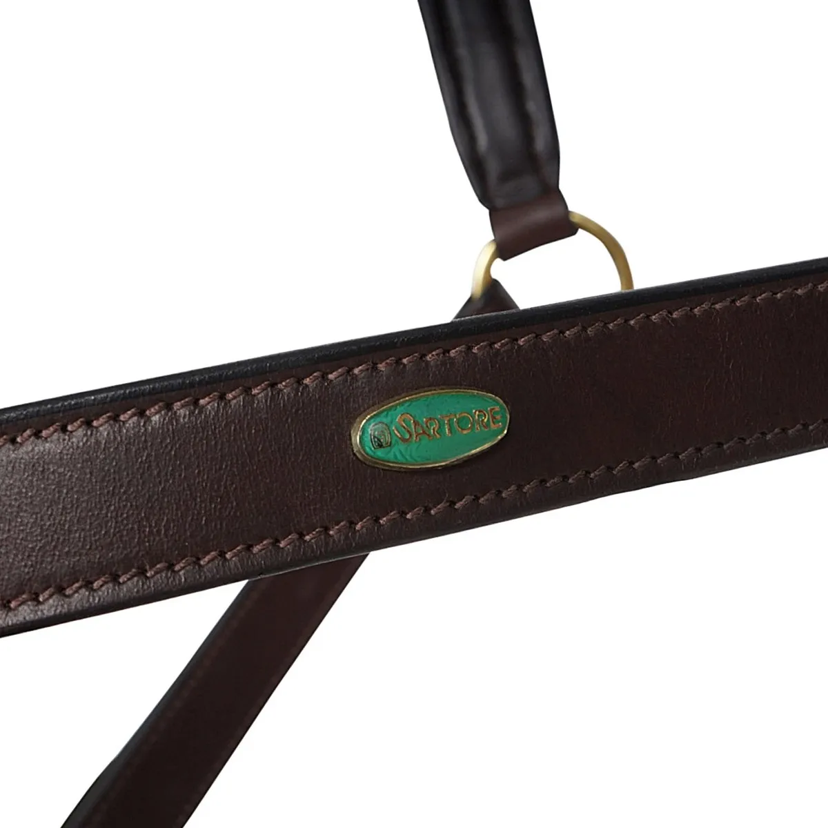  LEATHER PADDED HALTER WITH BRASS HARDWARE BY WINNER Brown