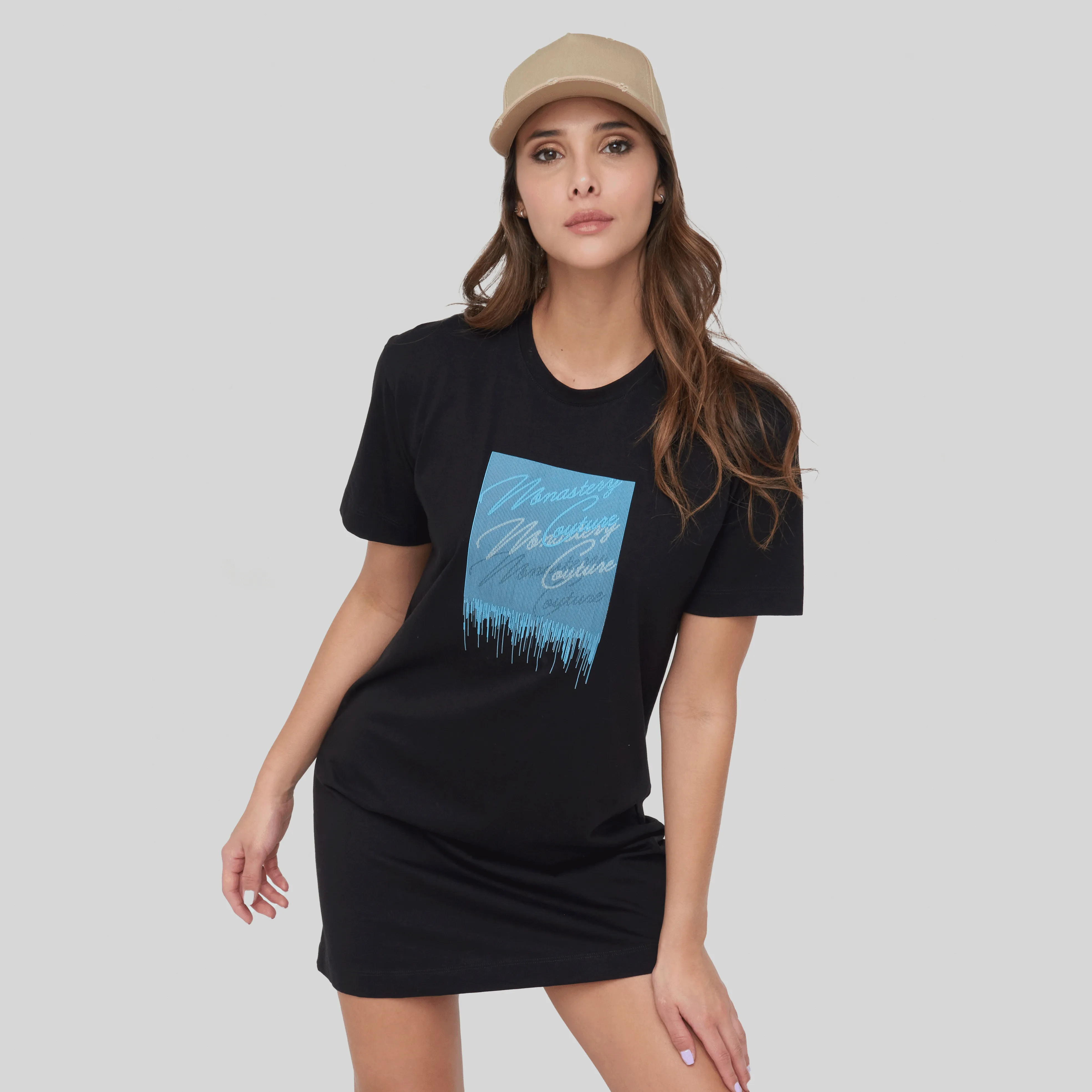 MACEDONIA BLACK T-SHIRT DRESS