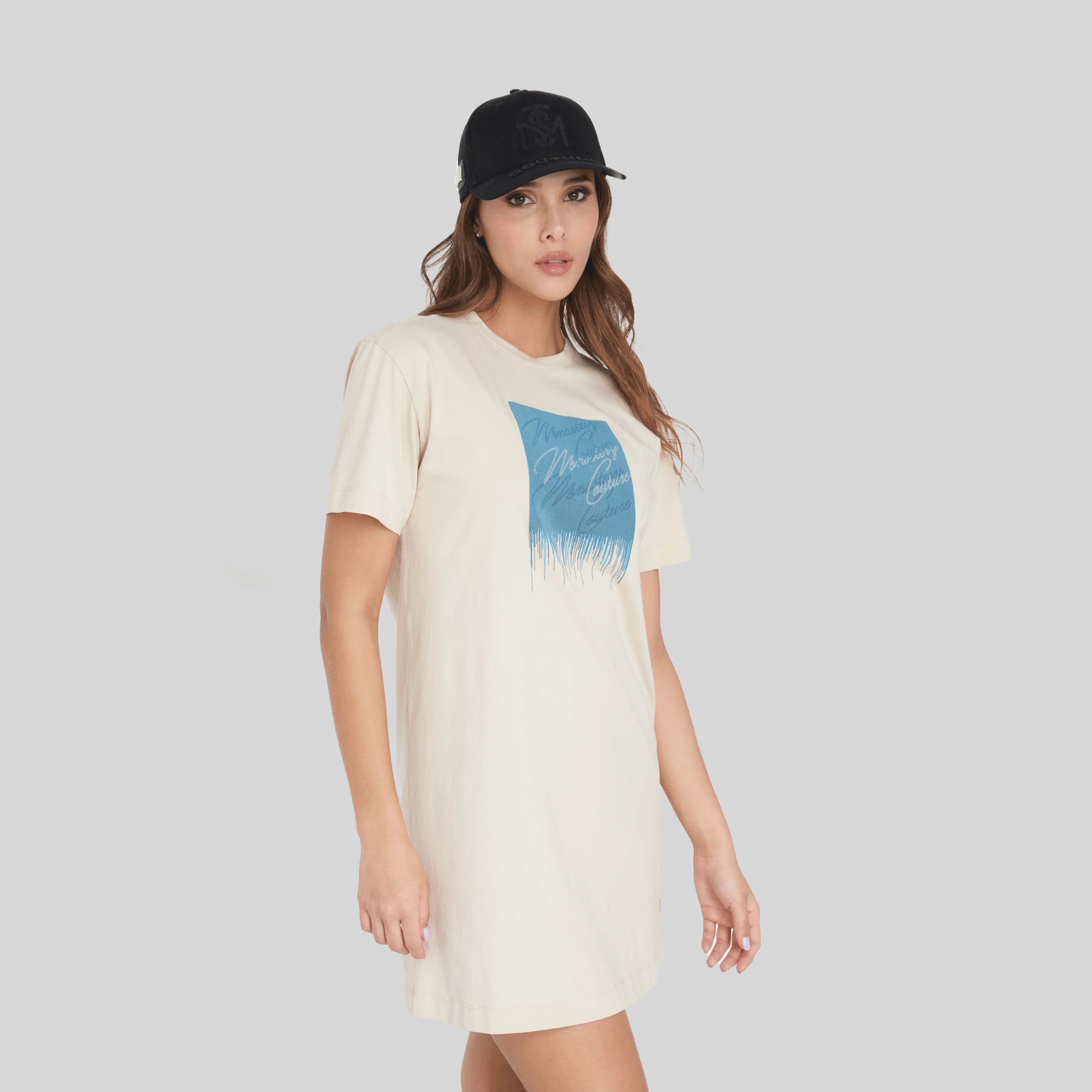 MACEDONIA CAMEL T-SHIRT DRESS
