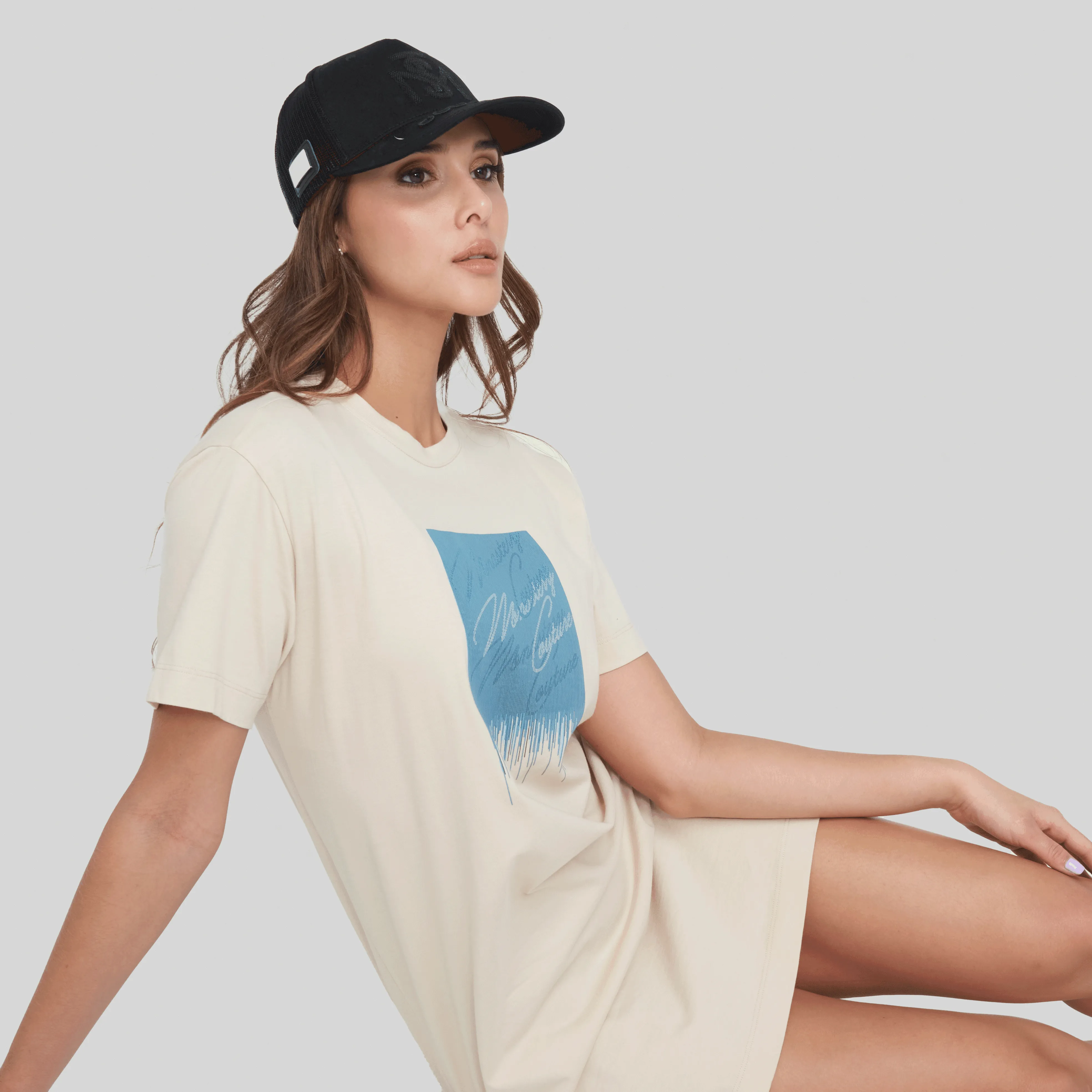 MACEDONIA CAMEL T-SHIRT DRESS