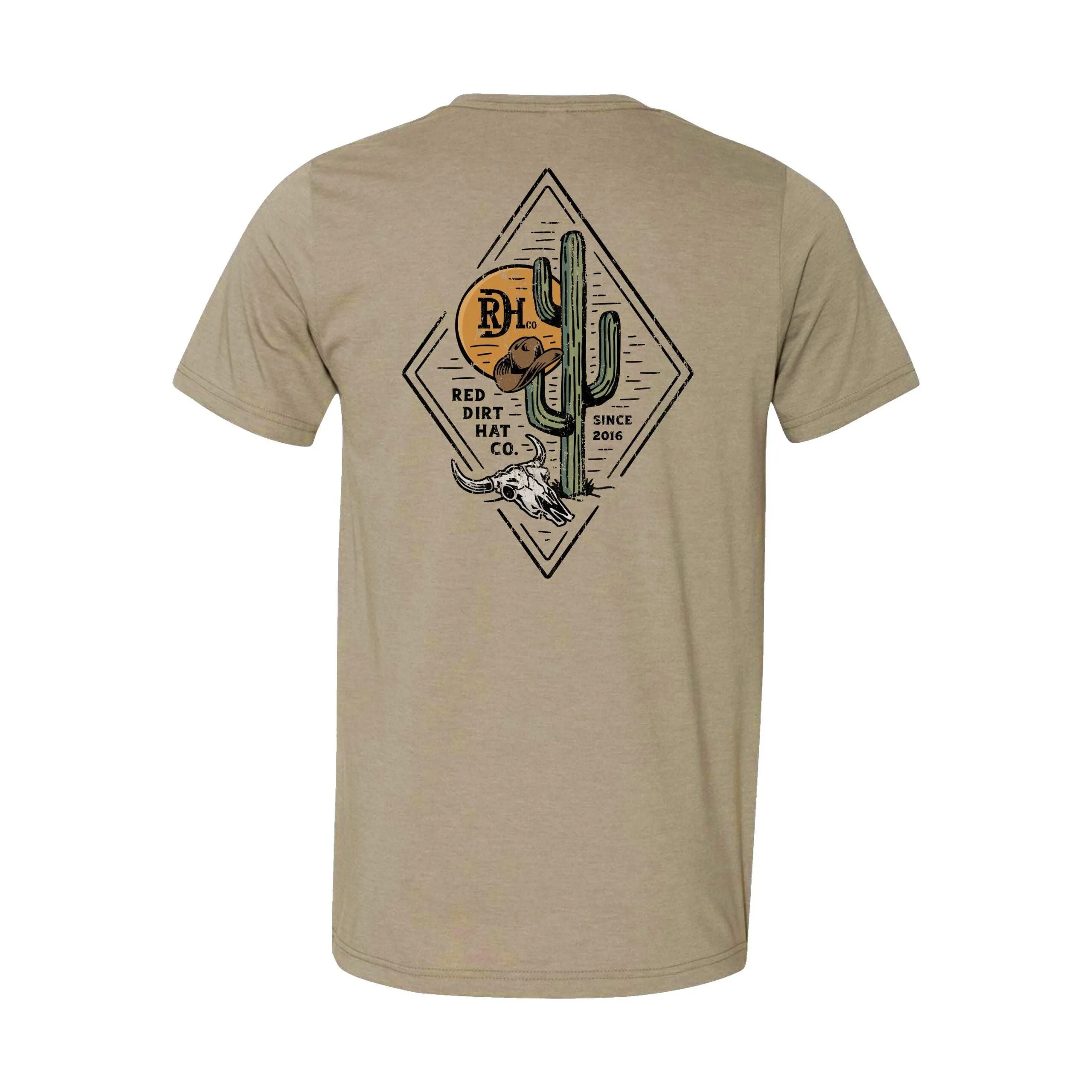 Men's Red Dirt Diamond Cactus T-Shirt RDHC-T-137