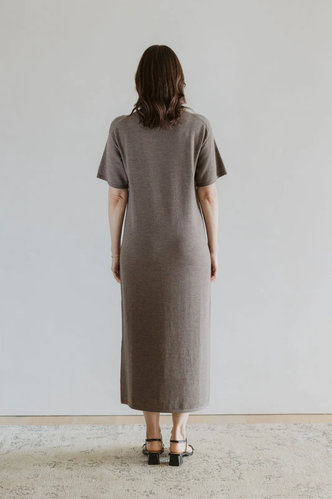 Merino T-Shirt Dress - Cinnamon