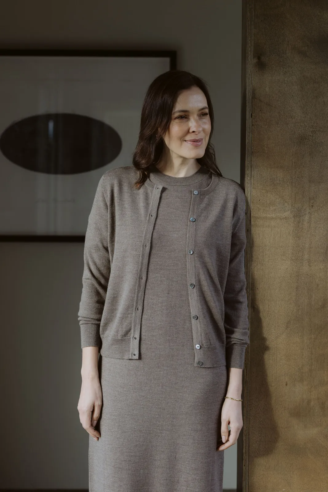 Merino T-Shirt Dress - Cinnamon