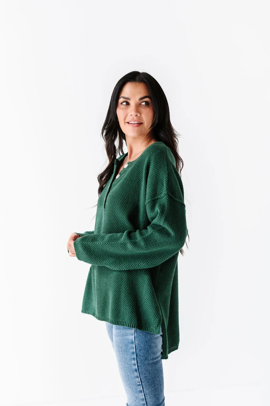 Minnie Henley Sweater in Forest