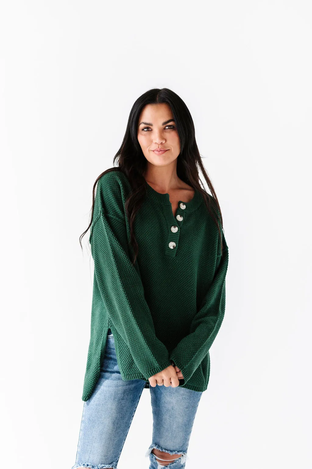 Minnie Henley Sweater in Forest