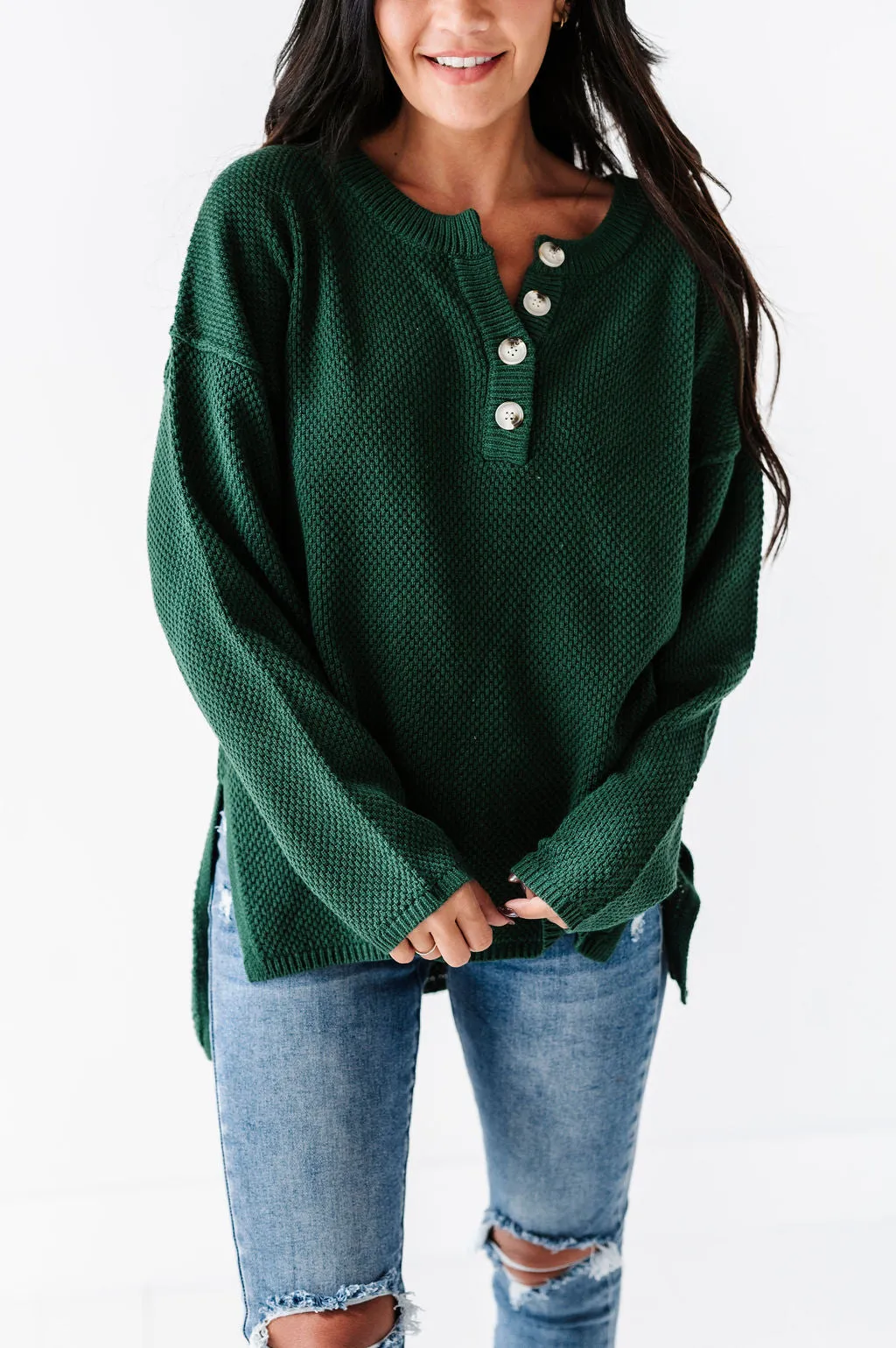 Minnie Henley Sweater in Forest