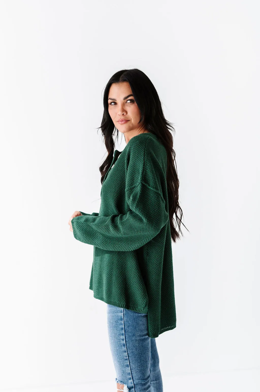 Minnie Henley Sweater in Forest