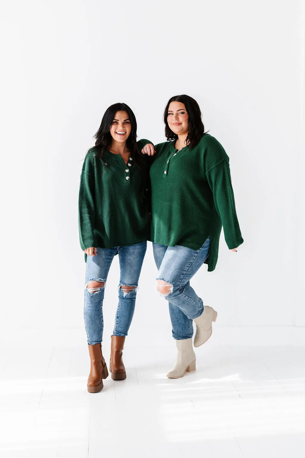Minnie Henley Sweater in Forest