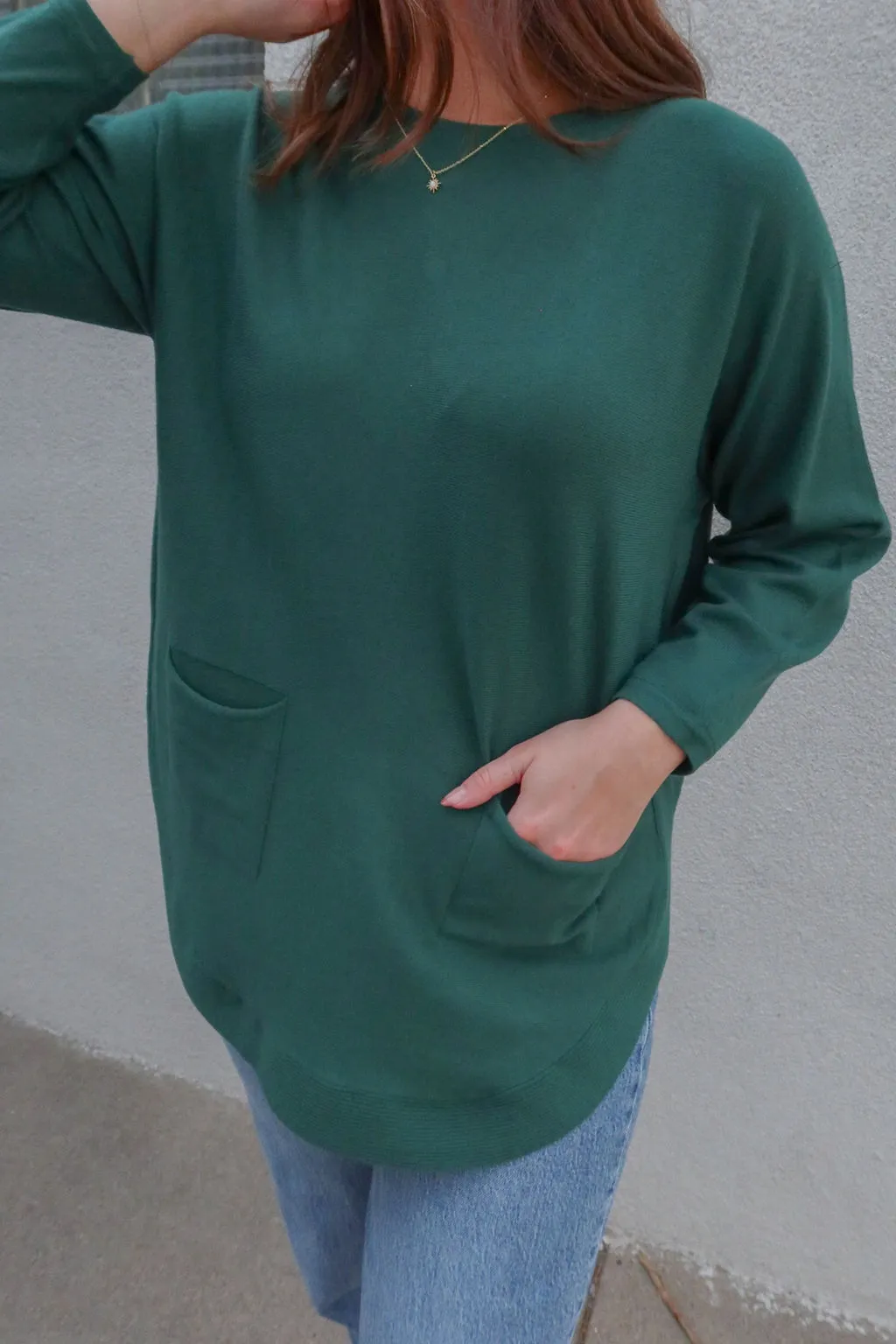 Next To You Forest Green Sweater