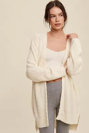 Open Front Long Cardigan
