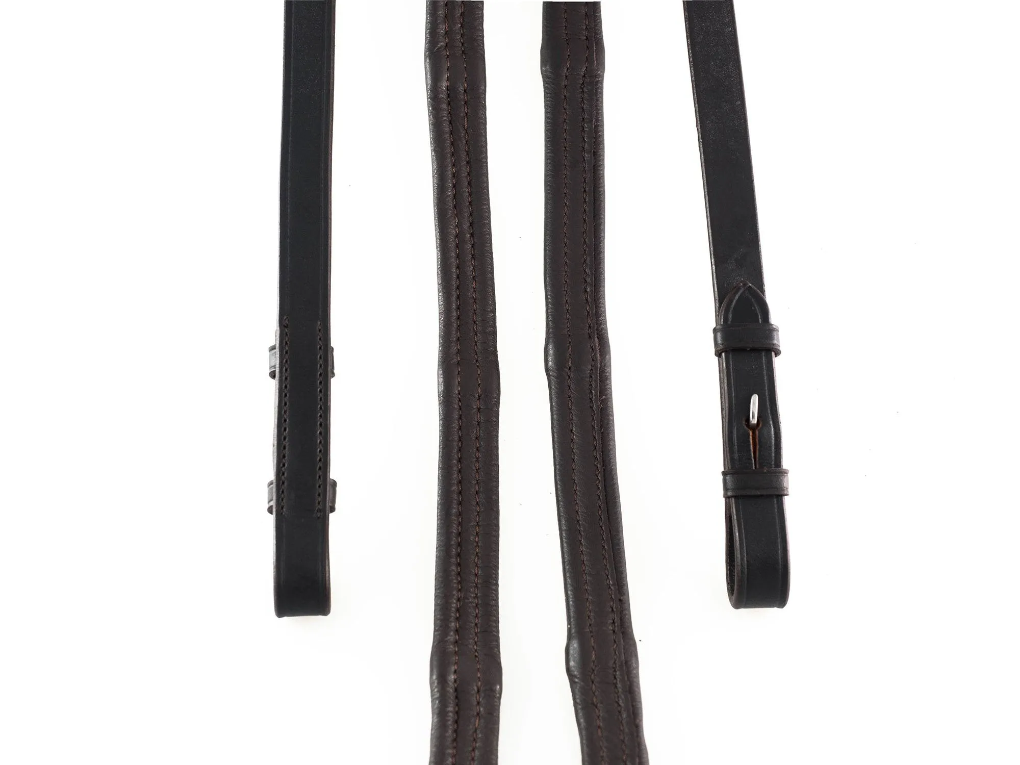 Padded Leather 5/8 Billet Reins - Havana