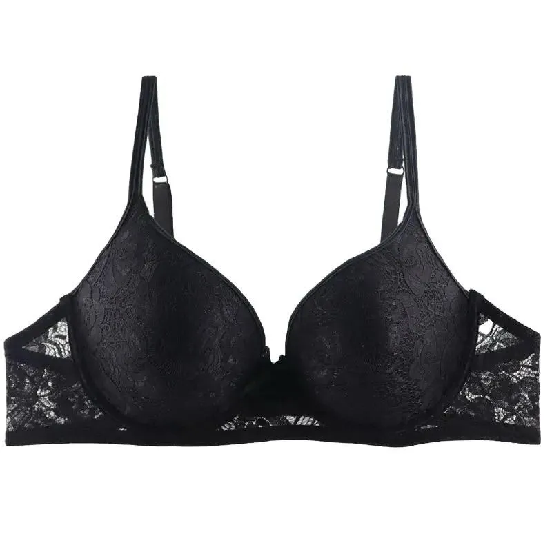 Peach Lacy Padded T-Shirt Bra - Wired / Non-WIred