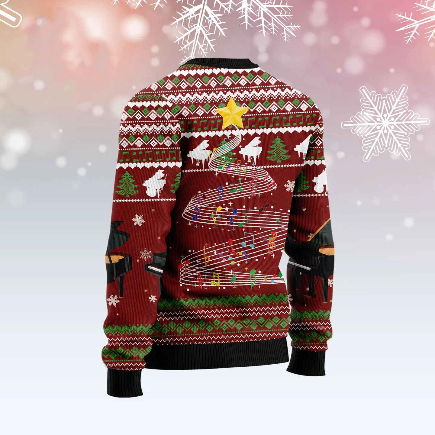 Piano I Play Ugly Christmas Sweater, 3D Full Printed Sweater Piano Shirt