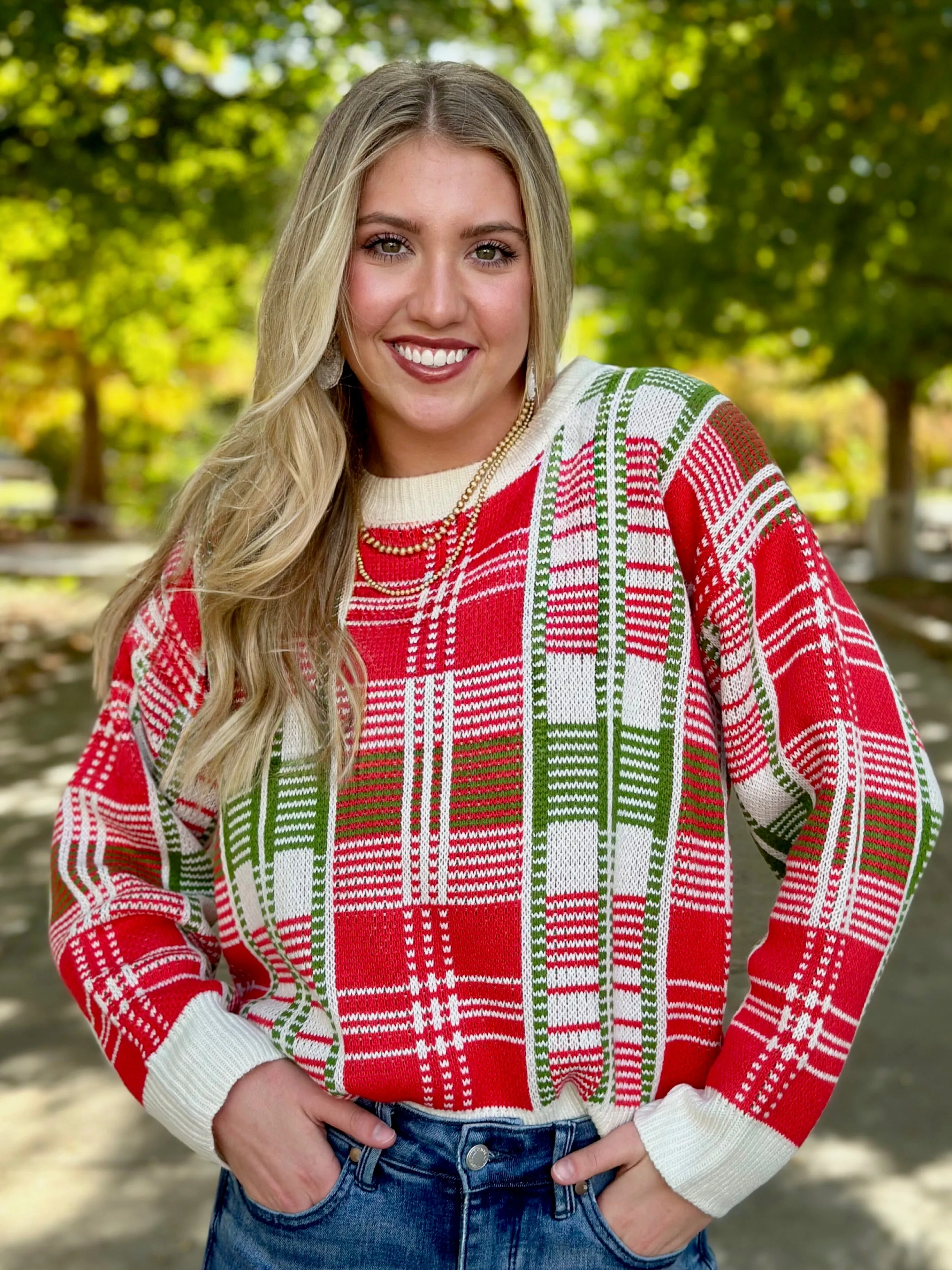 Plaid Perk Sweater