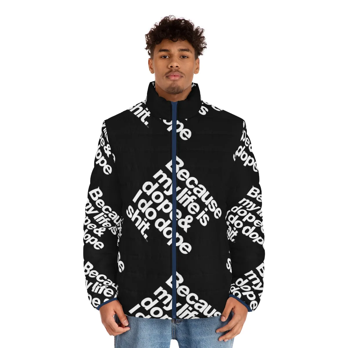 "My Life is Dope" Kanye West Quote Puffer Jacket