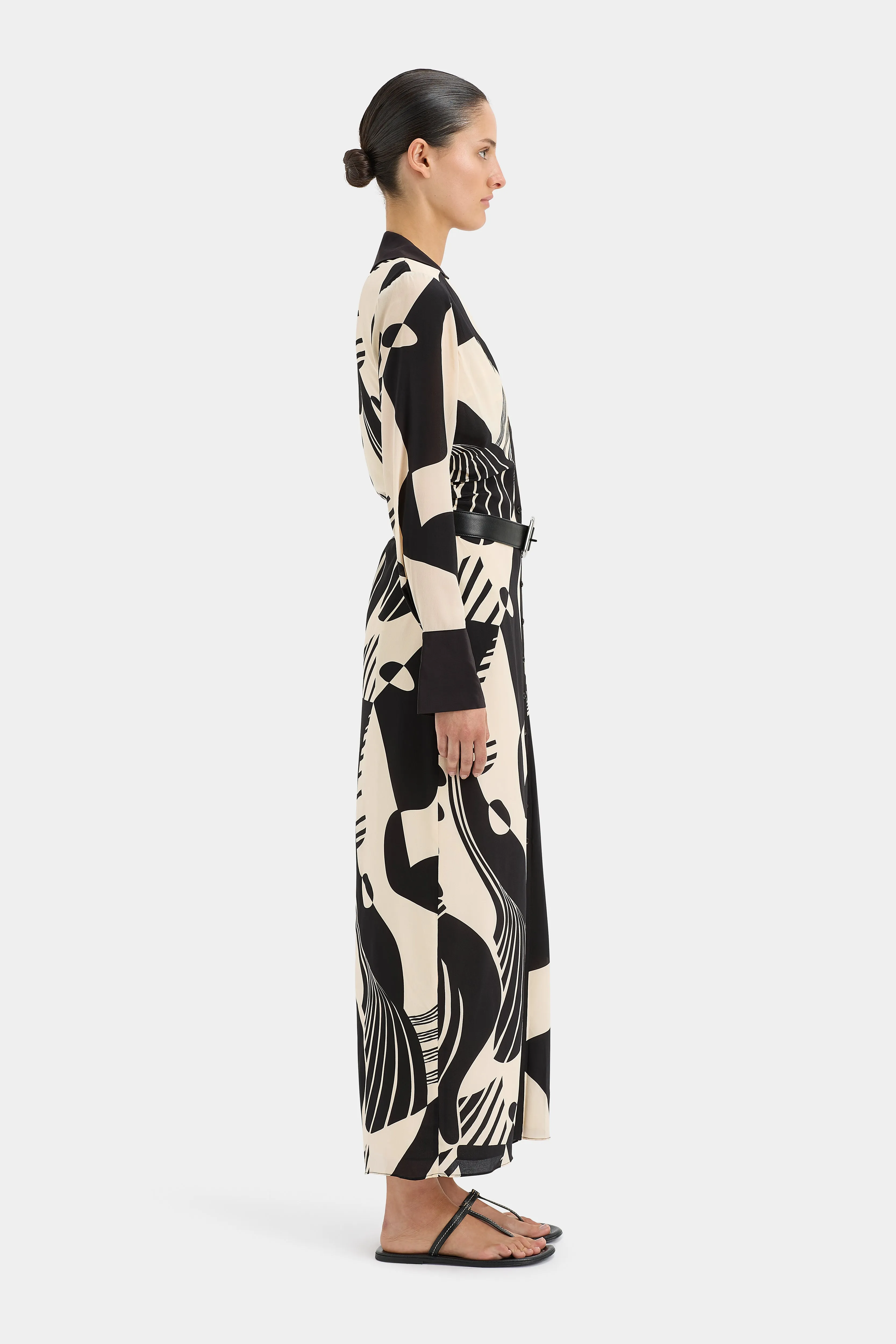 Realisme V Neck Shirt Dress