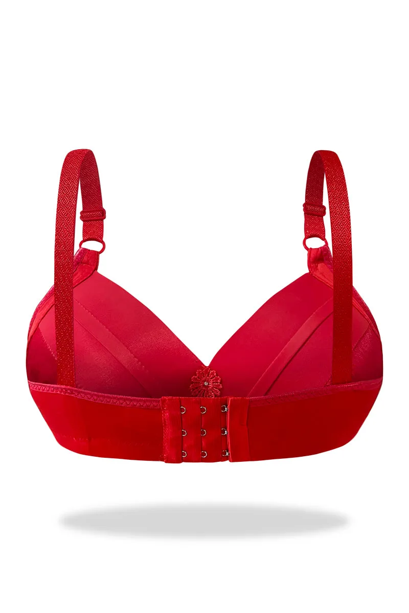 Red Chromatic Light Padded Bra