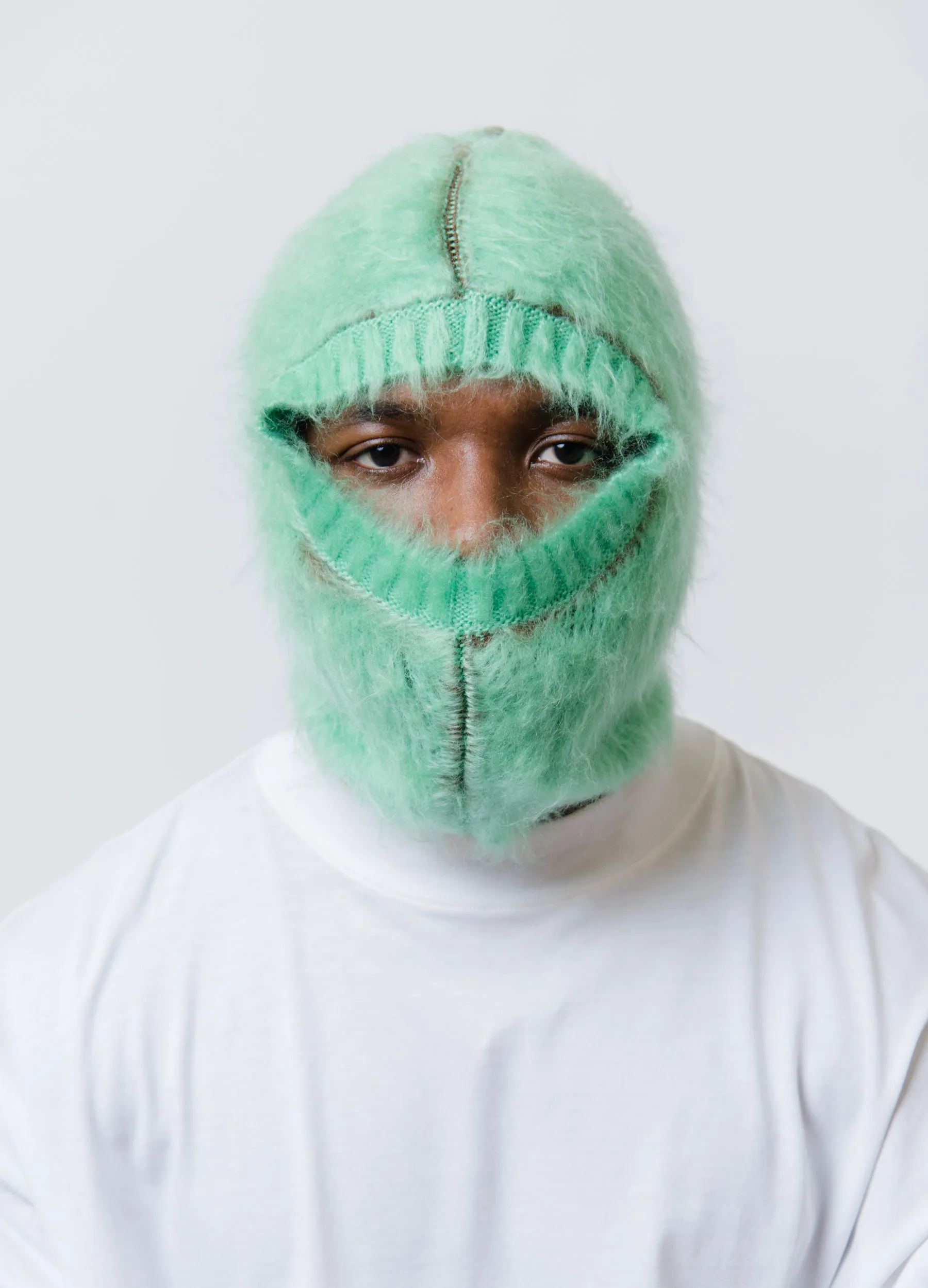 Reversible Brushed Mask Mint/Brown