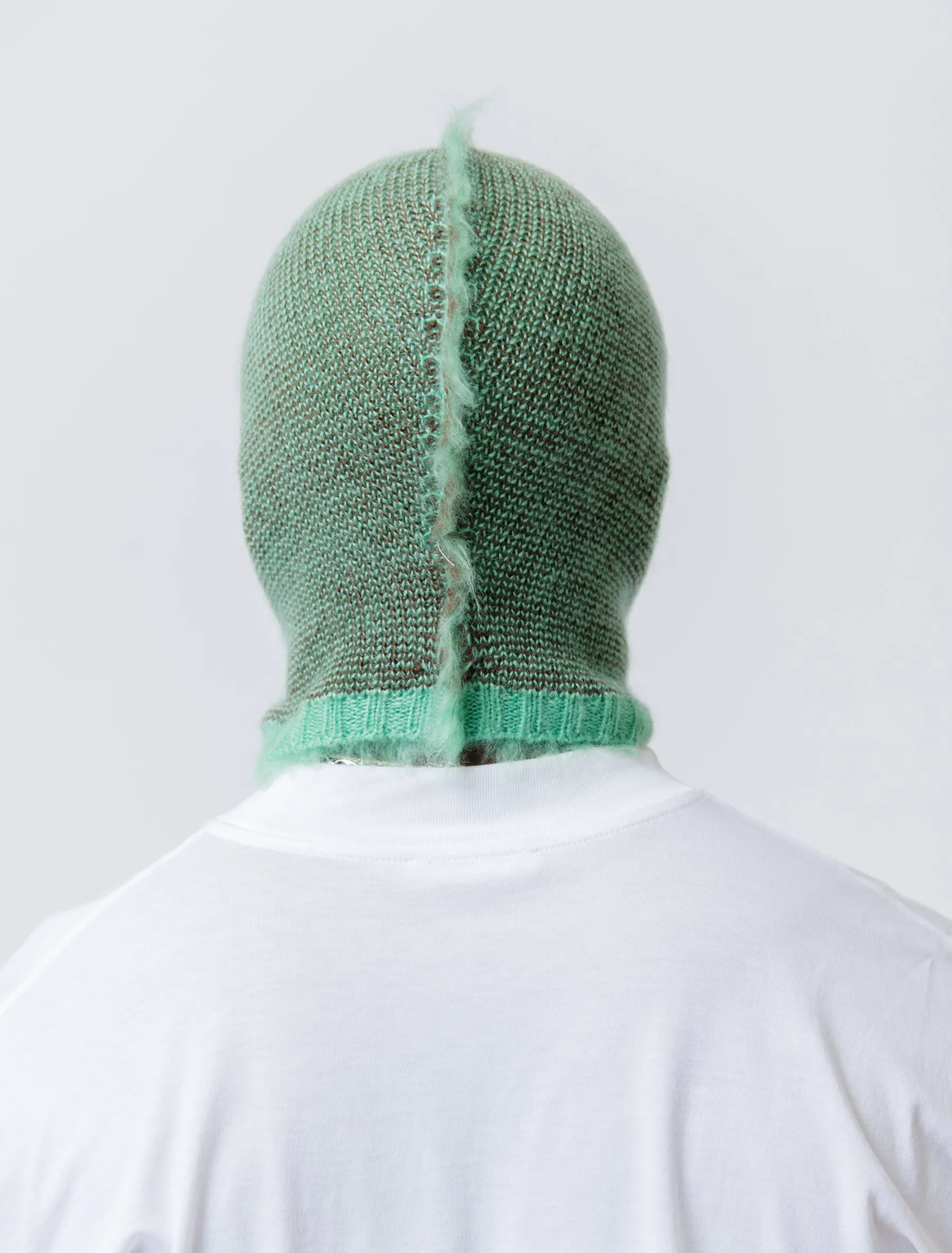 Reversible Brushed Mask Mint/Brown