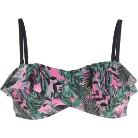Salming Tropic Garden Padded Bandeau Pink/Green/Navy | Buy Salming Tropic Garden Padded Bandeau Pink/Green/Navy here | Outnorth