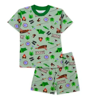 Sara's Prints Two Piece Camping Short Pajama