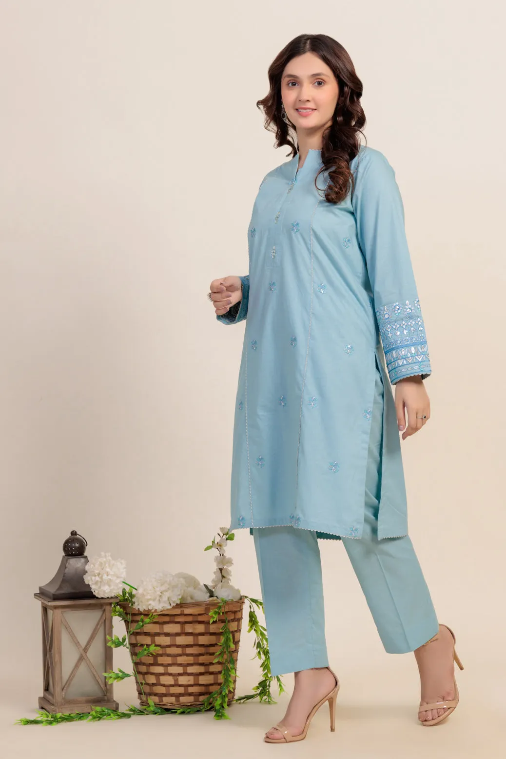SKY-BLUE-CAMBRIC-2 PIECE (2S24B2P197)
