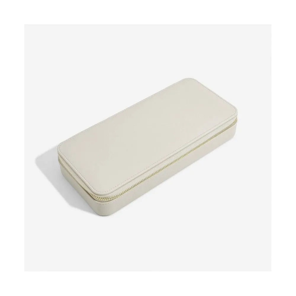 Sleek Necklace Jewellery Box, Zipped - Oatmeal - 75628