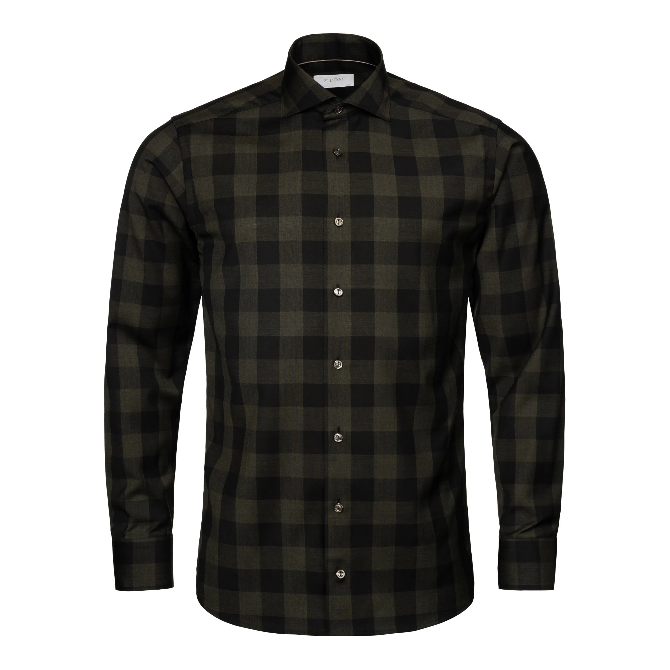 Slim Fit - Bold Check Merino Wool Shirt
