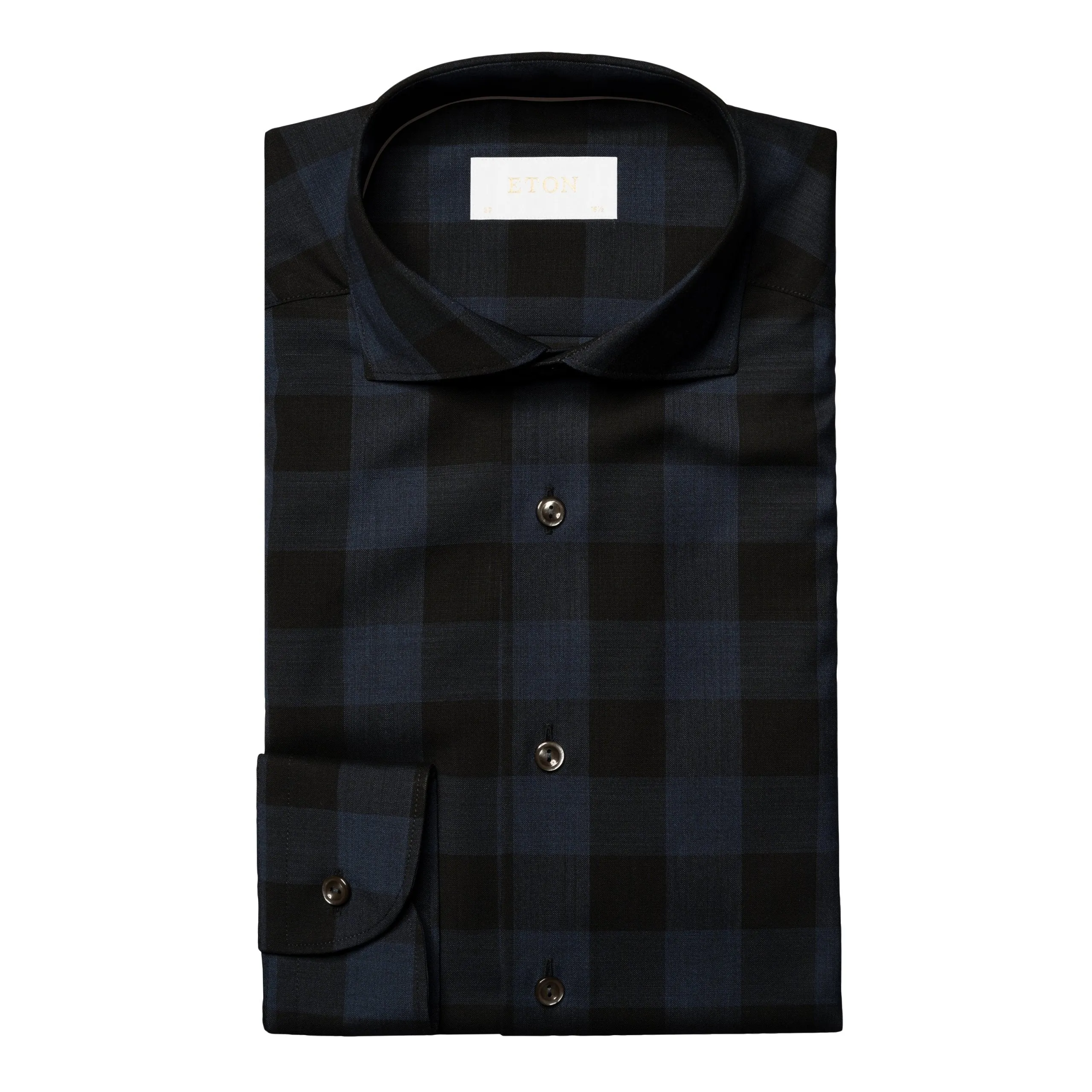 Slim Fit - Bold Check Merino Wool Shirt