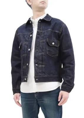 Sugar Cane Blanket Lined Denim Jacket Men's Reissue 1953 Type 2 Trucker Jean Jacket SC15210 421 One Wash Deep Indigo