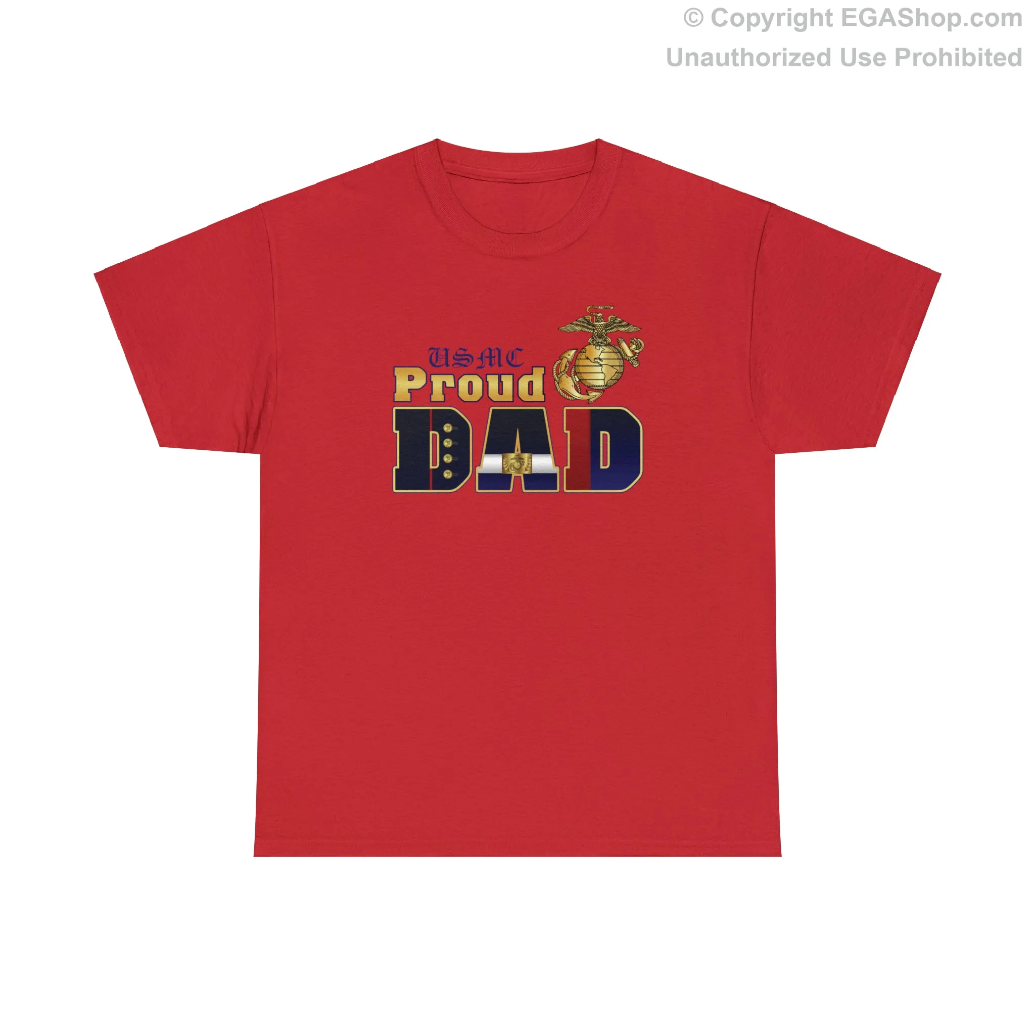 T-Shirt: Dress Blue Proud Dad (Your Choice of Colors)