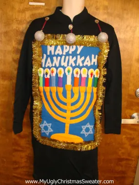 Tacky Holiday Sweater Party Hanukkah Dress Size S