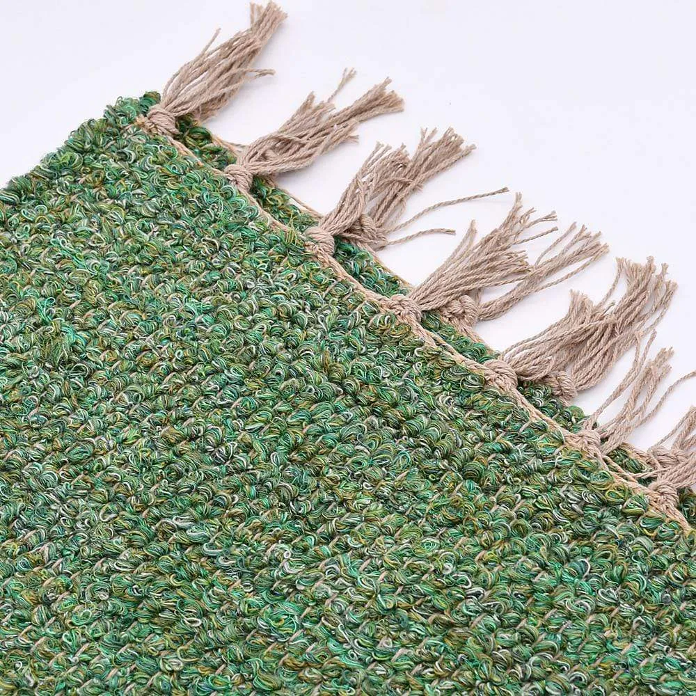 Tapis Artisanal - Vert moyen
