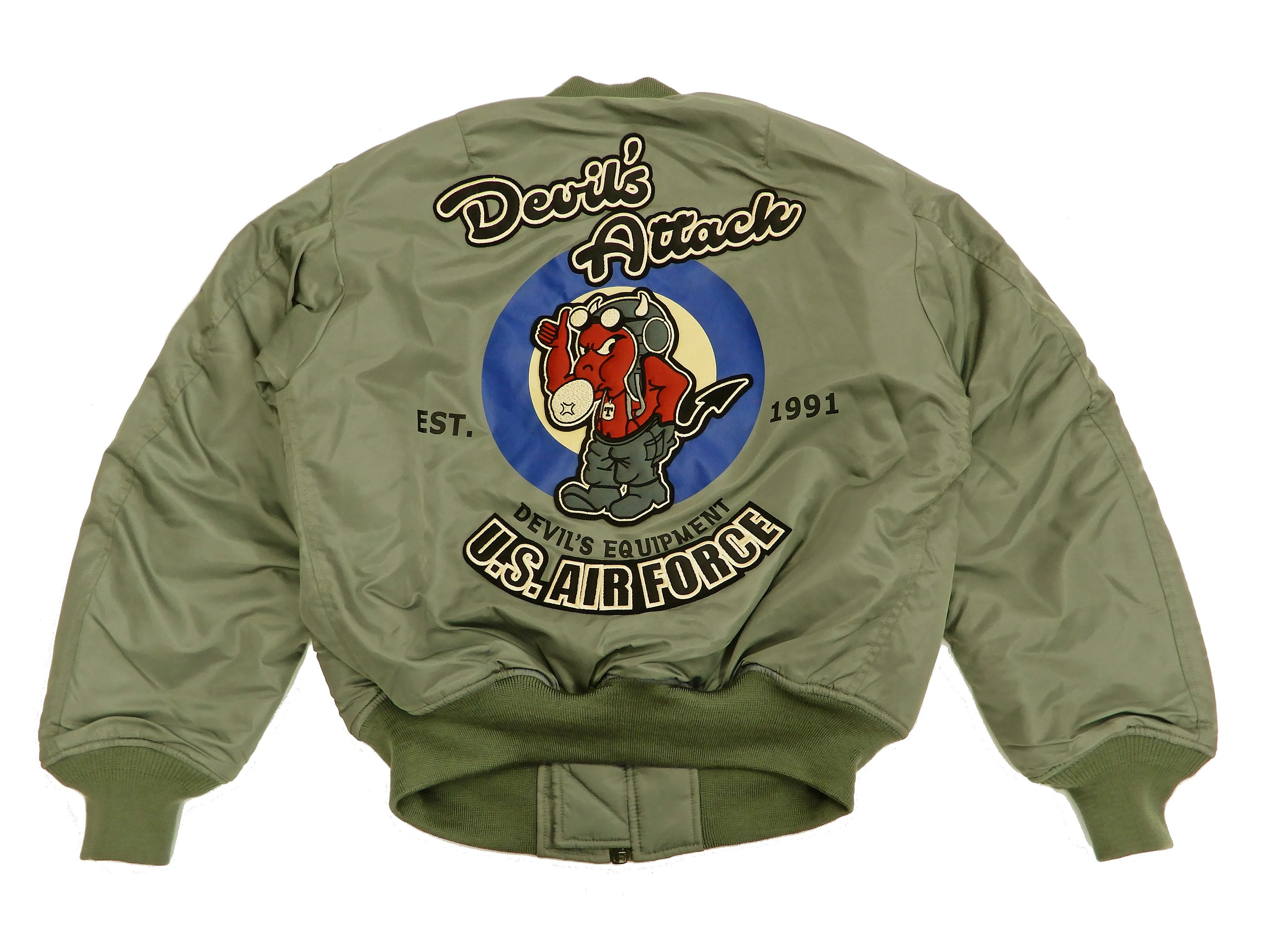 Tedman MA-1 Flight Jacket Men's Custom MA1 Bomber with Patches Printed TMA-550 Gray